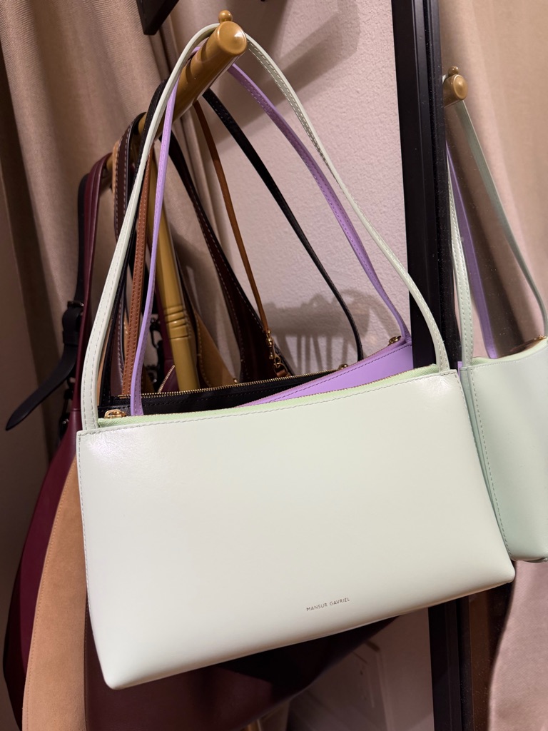 Mansur Gavriel Mint Color Leather Shoulder Bag